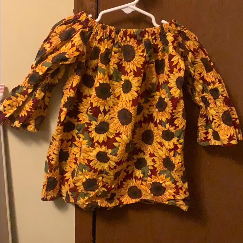 Sunflower Dress or Shirt With Bow - Picture 3 of 3